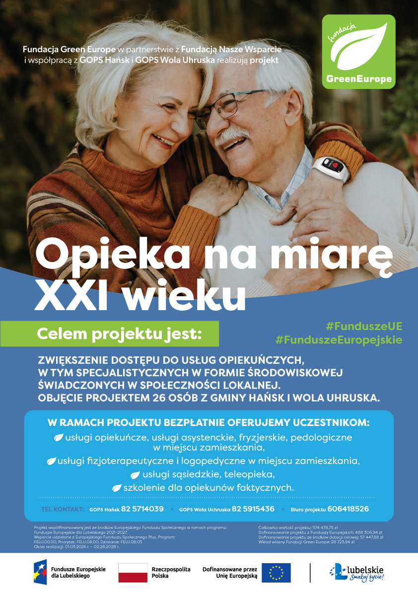 plakat a3 greeen europe Opieka na miarę bez opaski